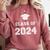 Class Of 2024 Graduation Comfort Colors Sweatshirt Crimson