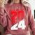 Class Of 2024 High School Senior Graduation Red Sports Style Comfort Colors Sweatshirt Crimson