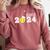 Class Of 2024 Senior Softball Player Graduation Comfort Colors Sweatshirt Crimson