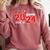 Class Of 2024 Senior Year Boys Girls School Graduation Comfort Colors Sweatshirt Crimson