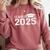 Class Of 2025 First Day Of School Kindergarten Graduation Comfort Colors Sweatshirt Crimson