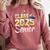 Class Of 2025 Senior Graduate 2025 Graduation Class Comfort Colors Sweatshirt Crimson