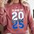 Class Of 2025 Senior Graduation 2025 Blue Comfort Colors Sweatshirt Crimson
