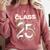Class Of 2025 Shirt Graduation Senior High School College Comfort Colors Sweatshirt Crimson