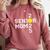 Class Of 2025 Softball Mom Senior Graduation Graduate Women Comfort Colors Sweatshirt Crimson
