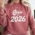 Class Of 2026 Graduation School Spirit Her Senior Class Comfort Colors Sweatshirt Crimson