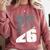 Class Of 2026 High School Senior Graduation Grey Sport Style Comfort Colors Sweatshirt Crimson