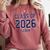 Class Of 2026 Senior Graduation High School College Grad Comfort Colors Sweatshirt Crimson