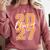 Class Of 2027 Graduation Varsity Orange On The Back Premium Tri-Blend Comfort Colors Sweatshirt Crimson