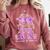 Class Of 2027 Senior Coquette Bow Messy Hair 26 Graduation Comfort Colors Sweatshirt Crimson