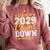 Class Of 2029 Count Down Fun First Day 8th Grade Graduation Comfort Colors Sweatshirt Crimson