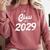 Class Of 2029 Shirt Graduation Him Her Senior Class Comfort Colors Sweatshirt Crimson