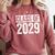 Class Of 2029 Shirt Senior 2029 Graduation Comfort Colors Sweatshirt Crimson
