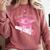 Class Of 2032 Senior 2032 Back To School 2032 Graduation Cap Comfort Colors Sweatshirt Crimson