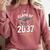 Class Of 2037 Graduation Comfort Colors Sweatshirt Crimson