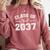 Class Of 2037 Grow With Me Graduation First Day Kindergarten Comfort Colors Sweatshirt Crimson