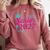 Coquette Pink Bow Senior 2027 Class Of Graduation Comfort Colors Sweatshirt Crimson