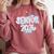 Coquette Senior-Class Of 2026 Preppy Graduation Graduate Comfort Colors Sweatshirt Crimson