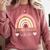 Cosmetology Instructor Cosmetologist Graduation Rainbow Comfort Colors Sweatshirt Crimson