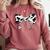 Cow Print Bow And Stethoscope Nurse RN Graduation Coquette Comfort Colors Sweatshirt Crimson
