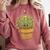 Cute Golden Barrel Cactus Introvert Distressed Comfort Colors Sweatshirt Crimson Cute Golden Barrel Cactus Introvert Distressed Comfort Colors Sweatshirt Crimson