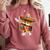 Dabbing Mexican Pizza Dance Food Lover Graduation Comfort Colors Sweatshirt Crimson