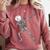 Dabbing Skeleton Nurse Halloween Graduation Comfort Colors Sweatshirt Crimson
