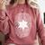 Deputy Sheriff DNA Sheriff Graduation 6 Star Badge Comfort Colors Sweatshirt Crimson