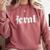 Distressed Sarcastic Wild Women Introvert People Men Feral Comfort Colors Sweatshirt Crimson