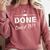 Done Class Of 1974 50th Reunion Graduation Classmate College Comfort Colors Sweatshirt Crimson