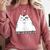 Ew People Introvert Sayings Sarcastic Cat Quote Comfort Colors Sweatshirt Crimson