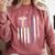 Family Nurse Practitioner Flag FNP Nursing Graduation Comfort Colors Sweatshirt Crimson
