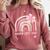 Fun Happy Last Day Of School Girl Student Graduation Rainbow Comfort Colors Sweatshirt Crimson