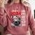 Fun Trendy UFO Sloth Graduation Class Of 2024 Senior Comfort Colors Sweatshirt Crimson