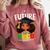 Future HBCU Grad Afro Girl College Graduation Kids Comfort Colors Sweatshirt Crimson