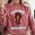 Future HBCU Grad Girl Wearing Graduation Gown Comfort Colors Sweatshirt Crimson