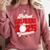Girlfriend Of a 2025 Graduate Prom Graduation 25 VolleyBall Comfort Colors Sweatshirt Crimson