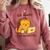 Go Away I'm Introverting Cozy Cat With Laptop And Coffee Comfort Colors Sweatshirt Crimson