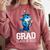 Grad Class Of 2025 Boys Shark Graduation Graduated Comfort Colors Sweatshirt Crimson