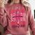 Graduate 2025 For Senior 2025 Graduation Coquette Pink Bow Comfort Colors Sweatshirt Crimson