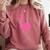 Graduate Cute Pink Flamingo Graduation Comfort Colors Sweatshirt Crimson