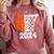 Graduate Senior Class Of 2024 Basketball Player Graduation Comfort Colors Sweatshirt Crimson