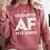 Graduated AF 2018 Senior Graduation Shirt Comfort Colors Sweatshirt Crimson