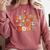 I Graduated Can I Go Back To Bed Now Graduation Groovy Comfort Colors Sweatshirt Crimson