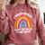 I Graduated Can I Go Back To Bed Now Graduation Hat Rainbow Comfort Colors Sweatshirt Crimson
