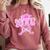 Graduation 2026 Senior 2026 Class Of 2026 Coquette Pink Girl Comfort Colors Sweatshirt Crimson