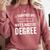 Graduation Day Husband I Survived My Wifes Masters Degree Comfort Colors Sweatshirt Crimson