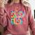 Graduation Peace Sign Out Eighth Grade Tie Dye Hippie Comfort Colors Sweatshirt Crimson