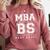 Graduation Shirt For Him Her MBA Next Level BS Comfort Colors Sweatshirt Crimson