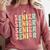 Groovy Senior Graduation Cute Groovy Senior Class Of 2024 Comfort Colors Sweatshirt Crimson